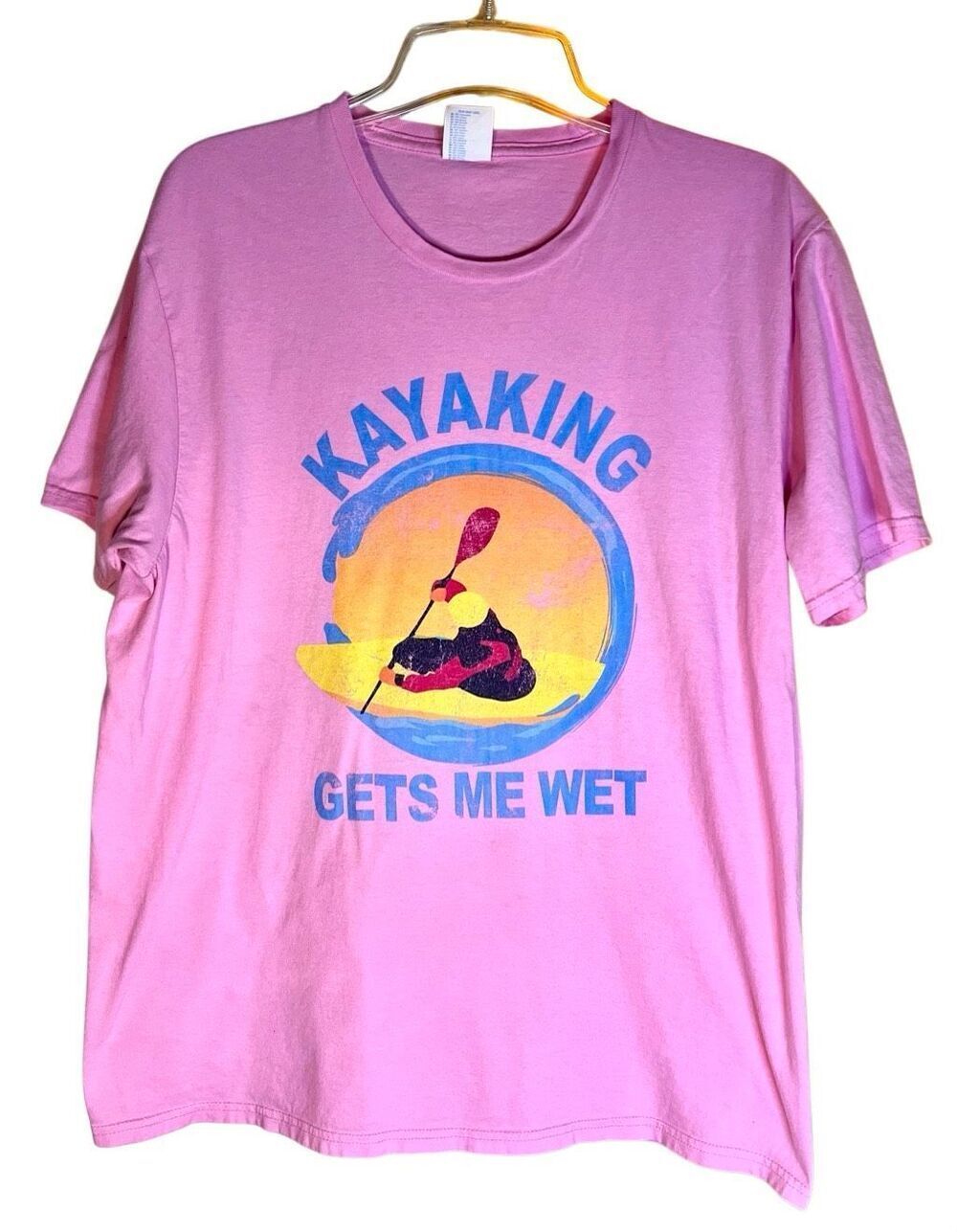 Kayaking Gets Me Wet Hubie Halloween Tee Size Large